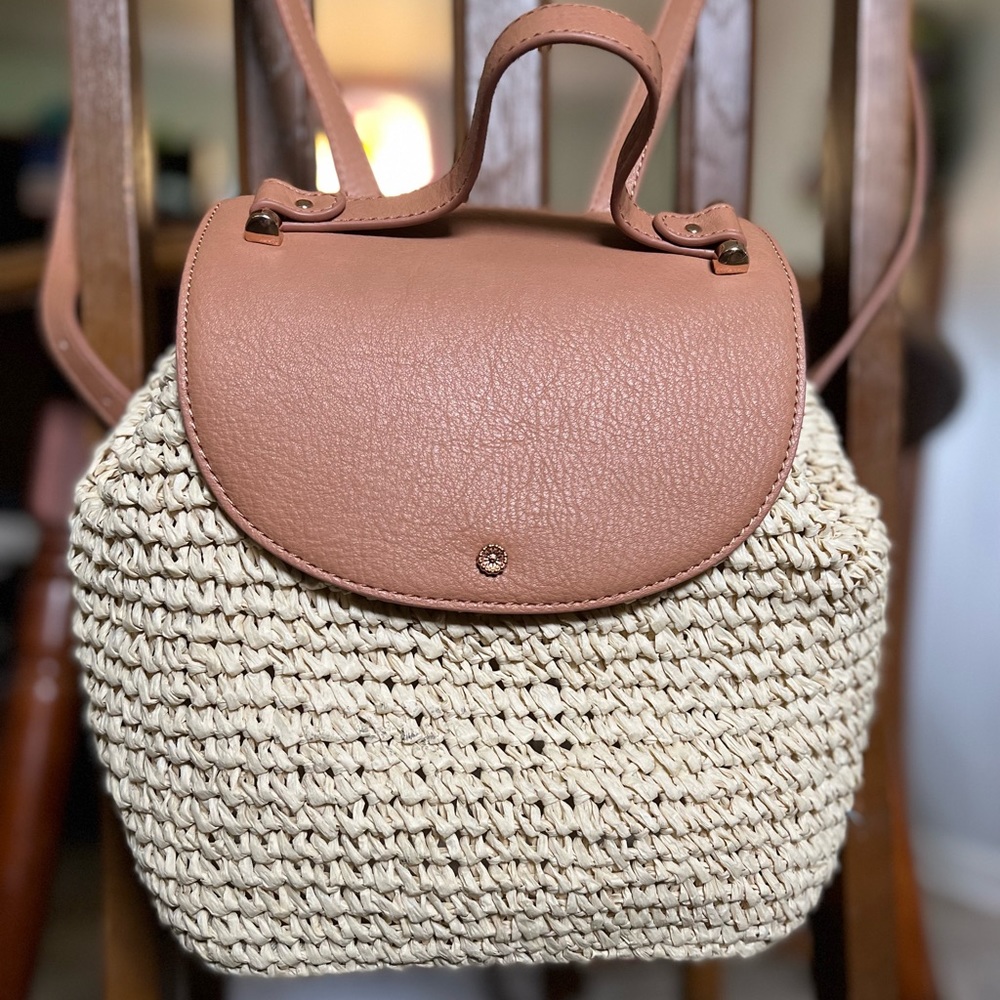 Lauren Conrad Woven Mini Backpack 🤍🪷